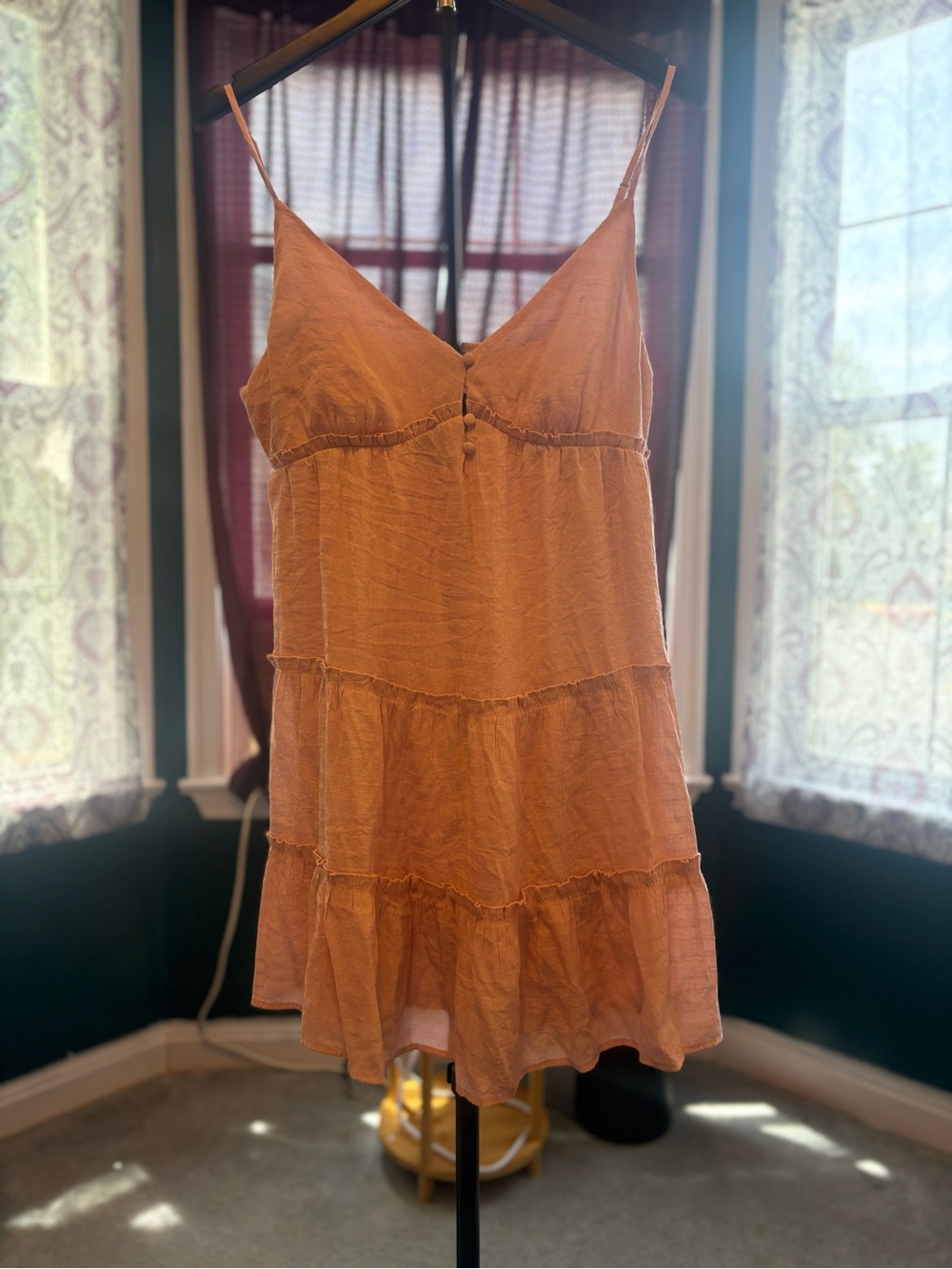 PacSun Your Favorite Smocked Waist Sundress — Peach